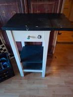 Opknapper Kaptafel / Bijzettafel met Uitklapbaar Blad, Huis en Inrichting, Tafels | Bijzettafels, Ophalen, Minder dan 55 cm, Gebruikt