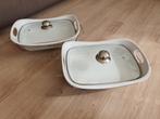 Twee warmhoudschalen NIEUWSTAAT!!, Ophalen of Verzenden, Zo goed als nieuw, Overige materialen, Pannenset