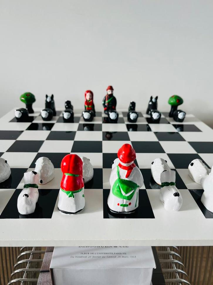 Vintage schaakbord design Michel Chauvaux modèle déposé, Hobby en Vrije tijd, Gezelschapsspellen | Bordspellen, Ophalen of Verzenden