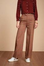 Maat 36 King Louie Lisa pants Rumba check geruite pantalon, Bruin, Ophalen of Verzenden, King Louie, Maat 36 (S)