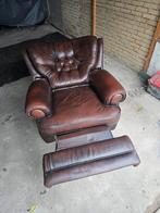 🇬🇧 Chesterfield relax zetel,stoer,mancave dik leder, Huis en Inrichting, Fauteuils, Ophalen, Gebruikt, Mancave,retro,vintage,industrieel