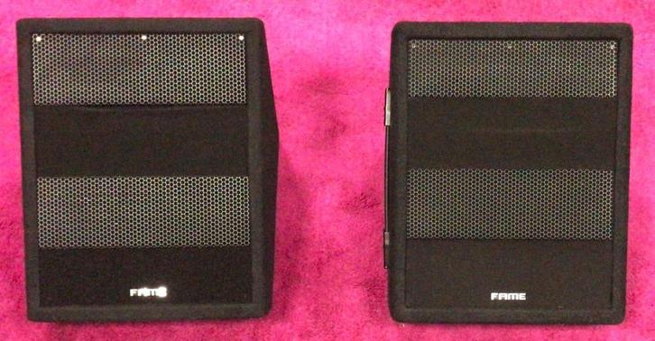 2x Fame Audio actieve Monitor SM-80A 8" 70 W RMS set van 2, Audio, Tv en Foto, Luidsprekers, Refurbished, Front, Rear of Stereo speakers