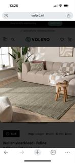 Olijfgroen wollen vloerkleed, Huis en Inrichting, Ophalen, 200 cm of meer, Zo goed als nieuw, 200 cm of meer