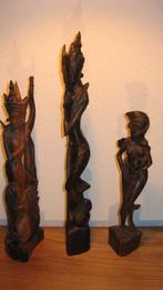 Balinese vrouw houtsnijwerk, Antiek en Kunst, Ophalen of Verzenden