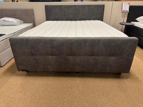 Boxspring 180x210 Antraciet Direct/Leverbaar/Enschede E-7072, Huis en Inrichting, Slaapkamer | Boxsprings, Nieuw, 180 cm, 210 cm