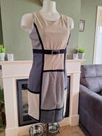 Rinascimento beige grijs jurk bodycocon XL valt als L 42, Verzenden, Beige, Zo goed als nieuw, Knielengte