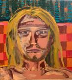 Schilderij Kurt Cobain :-) op hardboard, Antiek en Kunst, Ophalen of Verzenden
