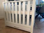 Witte houten box met lade., Ophalen, Gebruikt, Rechthoekig, In hoogte verstelbaar