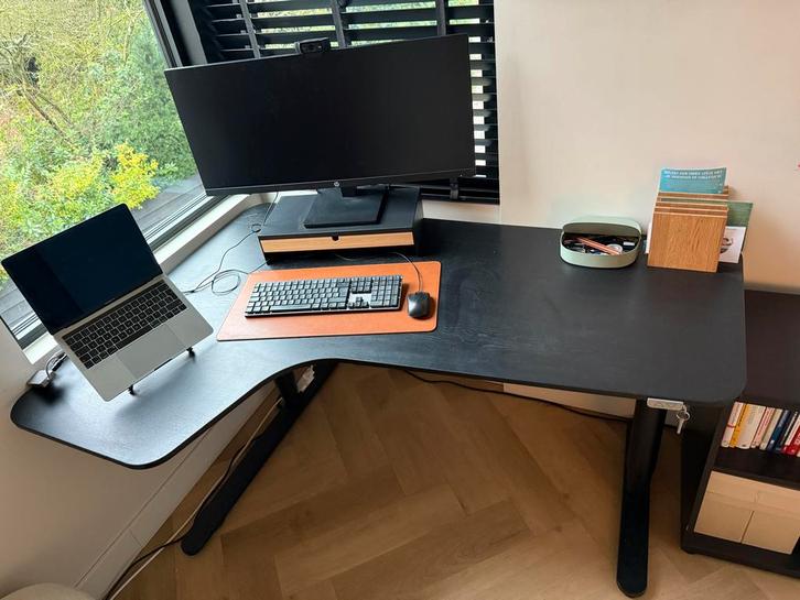 IKEA Bekant Zit-Sta Bureau met Kastje, Huis en Inrichting, Bureaus, Gebruikt, Stabureau, Elektrisch, Ophalen