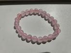 Edelsteen Rozenkwarts Armband 8mm, AFGEPRIJSD, Ophalen of Verzenden, Zo goed als nieuw, Roze, Elastiek
