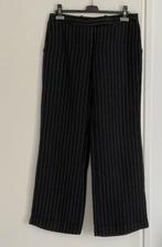H&M lange linnen gestreepte broek zwart wit maat 40, Kleding | Dames, Broeken en Pantalons, Maat 38/40 (M), H&M, Zwart, Ophalen of Verzenden