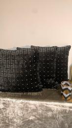 Kussens zwart grijs, Ophalen of Verzenden, Nieuw, Zwart, Vierkant