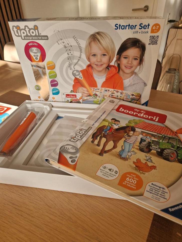 Tiptoi Starterset Pen + Boerderij Boek & wereldbol, Kinderen en Baby's, Speelgoed | Educatief en Creatief, Zo goed als nieuw, Taal en Lezen