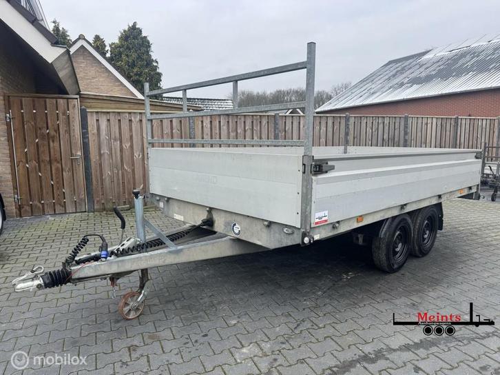Hapert Plateauwagen aanhanger 400x220 3500KG 50cm borden, Auto diversen, Aanhangers en Bagagewagens, Gebruikt