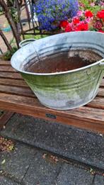Zinken teil brocant  36 cm doorsnee 18 cm hoog, Ophalen of Verzenden