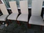 Gratis ... 4 eetkamerstoelen, Huis en Inrichting, Stoelen, Ophalen of Verzenden, Gebruikt, Leer, Vier