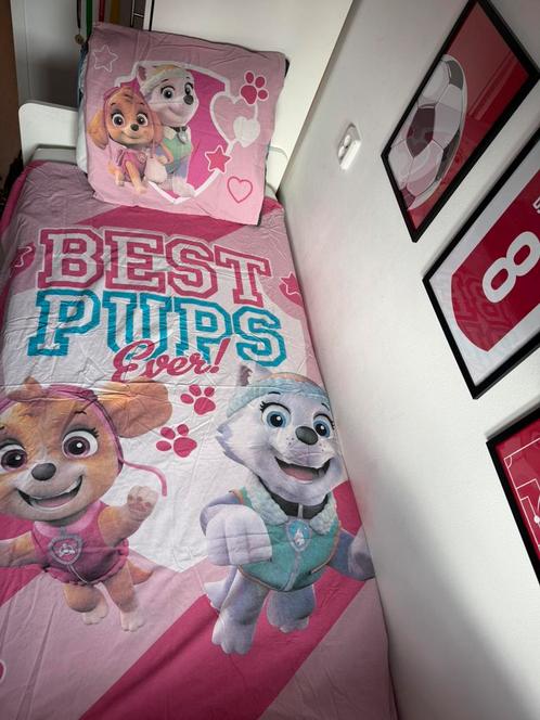 Dekbedovertrek set Paw Patrol meisje, Kinderen en Baby's, Kinderkamer | Beddengoed, Zo goed als nieuw, Dekbedovertrek, Roze, Meisje