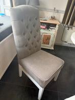 Gratis op te halen Eetkamerset bank en 4 stoelen lichtgrijs, Ophalen of Verzenden, Zo goed als nieuw, Grijs