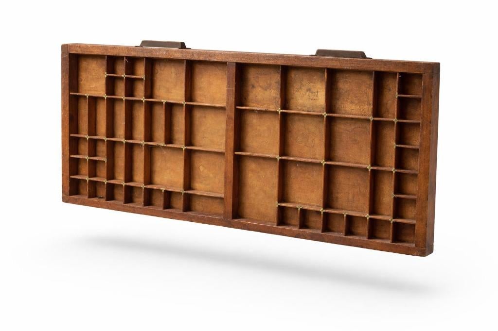 Antieke drukkerij letterbak – origineel hout – 82x37 cm, Antiek en Kunst, Antiek | Gereedschap en Instrumenten, Ophalen of Verzenden