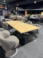 eettafel industrieel visgraat - Elke zondag open!, Vijf personen of meer, Rechthoekig, Nieuw, 200 cm of meer