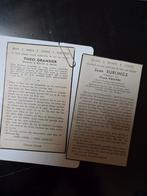 Twee bidprentjes: Machinist 1e klas Marine & oorlogsinvalied, Ophalen of Verzenden, Bidprentje