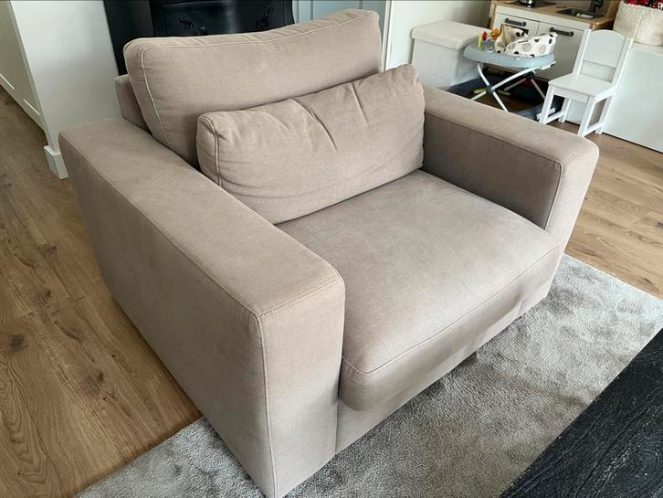 Love seat fauteuil | Urban Sofa Taupe, Huis en Inrichting, Banken | Sofa's en Chaises Longues, Zo goed als nieuw, Tweepersoons
