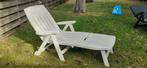 Ligbed, wit, plastic, gratis, Tuin en Terras, Ophalen, Gebruikt, Plastic
