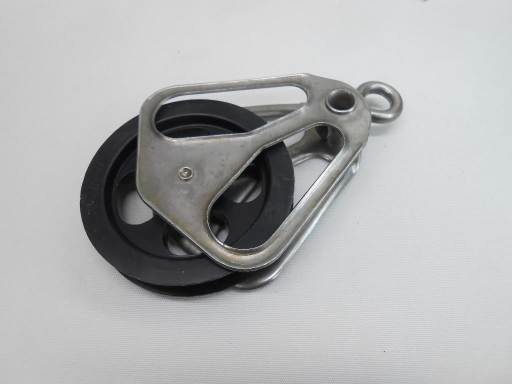 Grootschootblok, enkelschijfs, 8 - 11 mm lijn, Watersport en Boten, Accessoires en Onderhoud, Ophalen of Verzenden, Gebruikt, Lijn of Blok