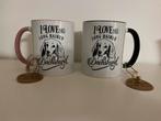 2 nieuwe mokken met tekst : i love my longhaired Dachshund, Huis en Inrichting, Keuken | Servies, Ophalen, Zo goed als nieuw, Overige stijlen