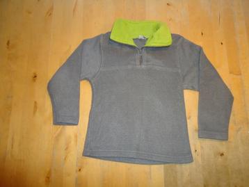  	 Fijne fleece grijze trui grijs vest maat 116 - 122 (K42)  beschikbaar voor biedingen