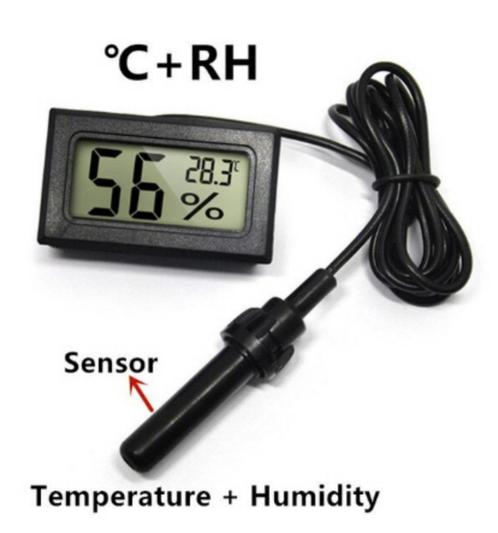 Hygrometer / Thermometer voor Broedkast met Kabel en Sensor, Dieren en Toebehoren, Pluimvee | Toebehoren, Nieuw, Broedmachine