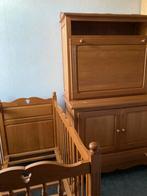 Zuiver Eiken Ledikantje met een Commode Klepkast., Ophalen of Verzenden, Zo goed als nieuw, Jongetje of Meisje
