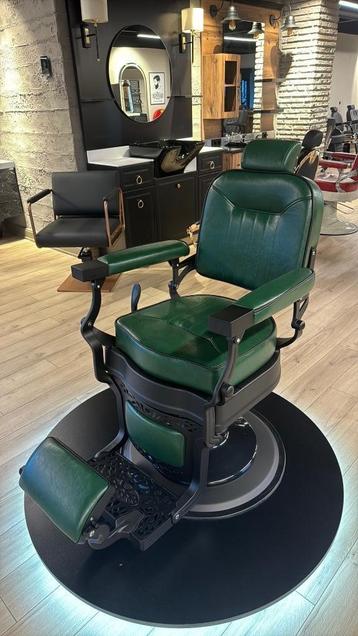 Barbierstoel Green knipstoel ACTIE kappers groothandel SALE beschikbaar voor biedingen