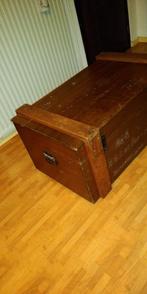 Mooie stevige houten kist met handvaten, Ophalen of Verzenden, Gebruikt, 50 tot 100 cm, Minder dan 50 cm