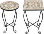 Mooie mozaïek Tafel, Bijzettafel met natuursteen, zwart, Ophalen of Verzenden, Nieuw