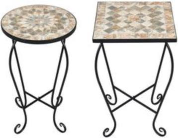 Mooie mozaïek Tafel, Bijzettafel met natuursteen, zwart beschikbaar voor biedingen