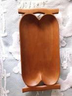 Vintage teak houten presenteer schaal, presenteerblad, groot, Ophalen of Verzenden, Zo goed als nieuw, Ovaal, Hout