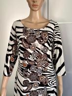 J429 K-Design maat S=36 jurk jurkje wit/zwart/bruin, Kleding | Dames, Jurken, K-design, Wit, Ophalen of Verzenden, Zo goed als nieuw