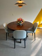 Ronde 120 cm of ovale tafel 160 cm mahonie wenge vintage, Ophalen, Gebruikt, Overige materialen, 100 tot 150 cm