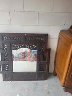 Drieluik spiegel, Ophalen of Verzenden, Vrijstaande haard, Houthaard