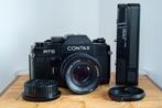 Contax RTS + Carl Zeiss 50mm Planar + RTS Winder, Audio, Tv en Foto, Fotocamera's Analoog, Ophalen of Verzenden, Gebruikt, Spiegelreflex