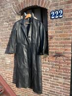 Mat zwarte getailleerde leren jas, Kleding | Dames, Ophalen, Zo goed als nieuw, Maat 38/40 (M), Zwart