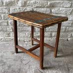 rotan/pitriet bijzet tafeltje vintage jr. 50, Ophalen of Verzenden, Huis en Inrichting