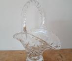 Crystal glass bonbon basket with handle, Antiek en Kunst, Antiek | Glas en Kristal, Ophalen of Verzenden