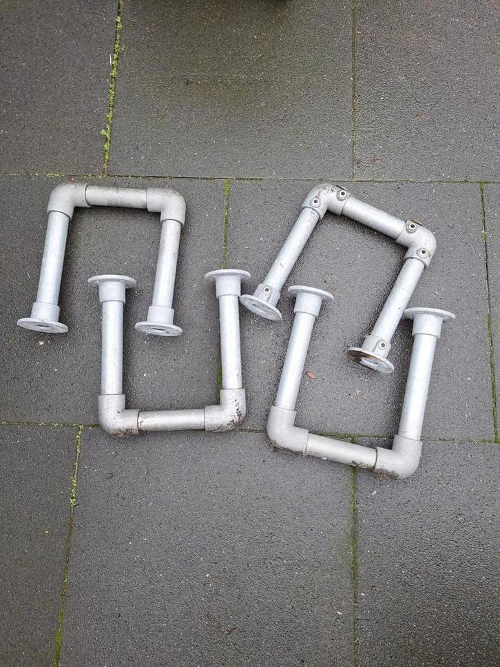 Steigerbuizen set, Doe-het-zelf en Verbouw, Buizen en Afvoer, Gebruikt, Bochten, Zink, Minder dan 2 meter, 40 tot 60 mm, Ophalen of Verzenden