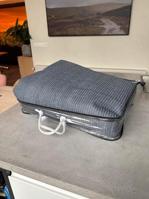 Tenttapijt 2,5x4m - Blauw/Grijs, Huis en Inrichting, Stoffering | Tapijten en Kleden, Zo goed als nieuw, 200 cm of meer, Rechthoekig