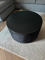 Salontafel zwart velvet 75 cm, Ophalen, 50 tot 100 cm, Rond, Zo goed als nieuw