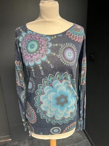 Blauwe dames trui van DESIGUAL maat M beschikbaar voor biedingen