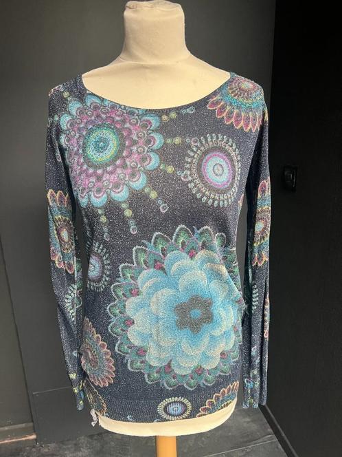 Blauwe dames trui van DESIGUAL maat M, Kleding | Dames, Truien en Vesten, Zo goed als nieuw, Maat 38/40 (M), Blauw, Ophalen of Verzenden