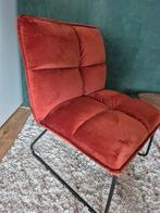 Velvet fauteuil stoel, koperkleur, merk bronx71, Ophalen, 75 tot 100 cm, Zo goed als nieuw, Stof